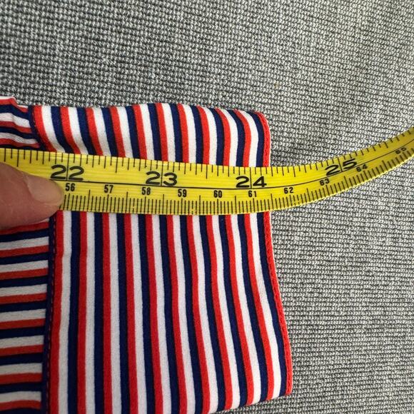 Cabi Women Stripes Blouse Small Red Blue White Long Sleeve Resortwear Valentines - Picture 10 of 13